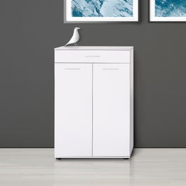 Hanah Home Zapatero Blanco con Cajón y Estantes